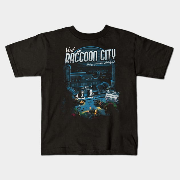 Visit Raccoon City Kids T-Shirt by rustenico